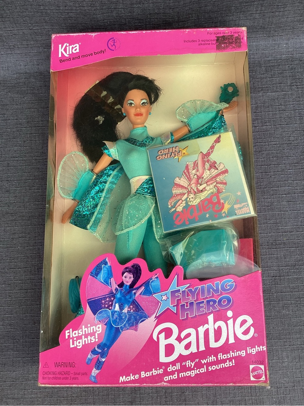 Barbie Flying Hero Kira Doll in Teal Costume💚